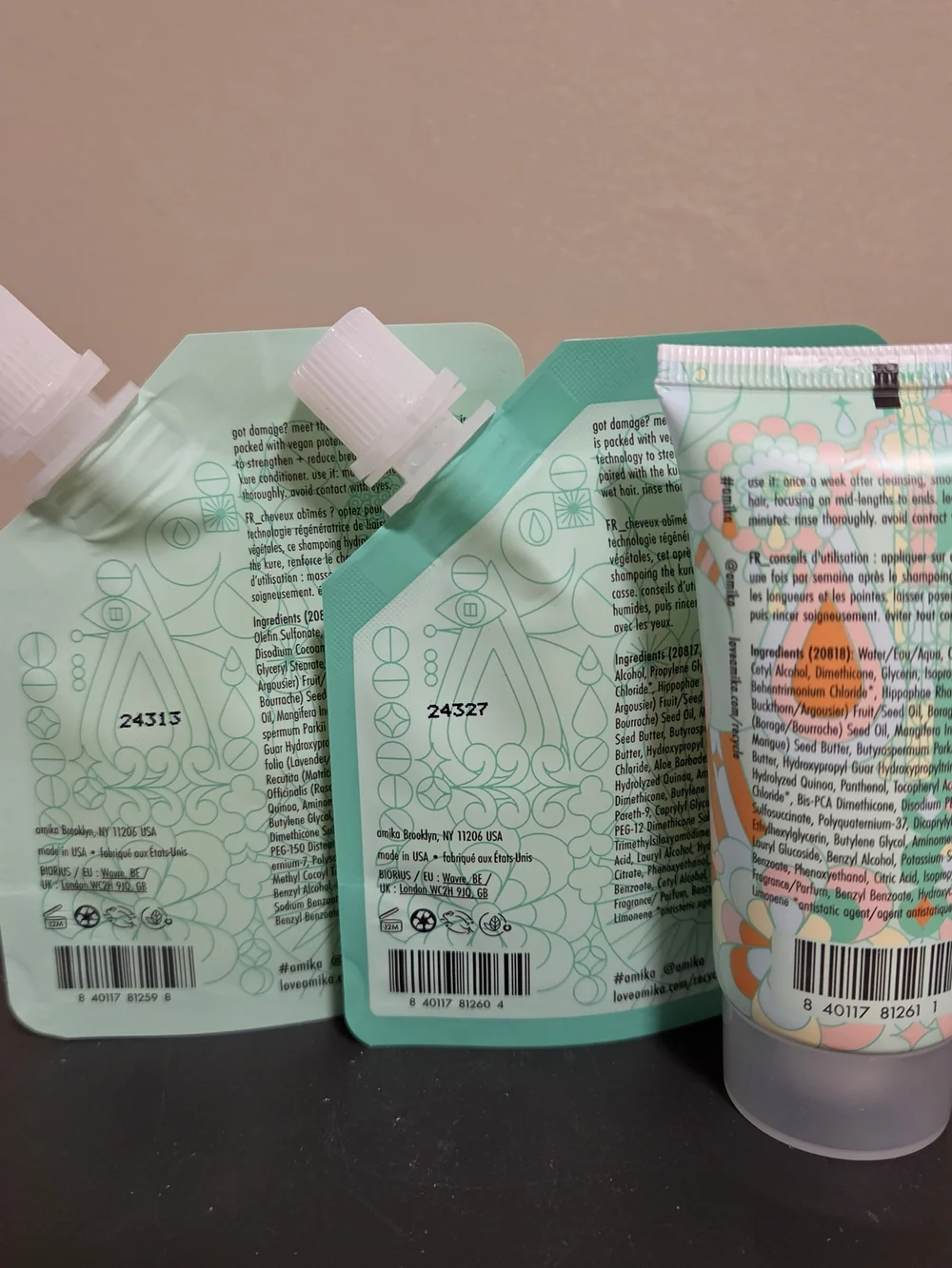amika The Kure Strength Repair Trio Set- Mint Green